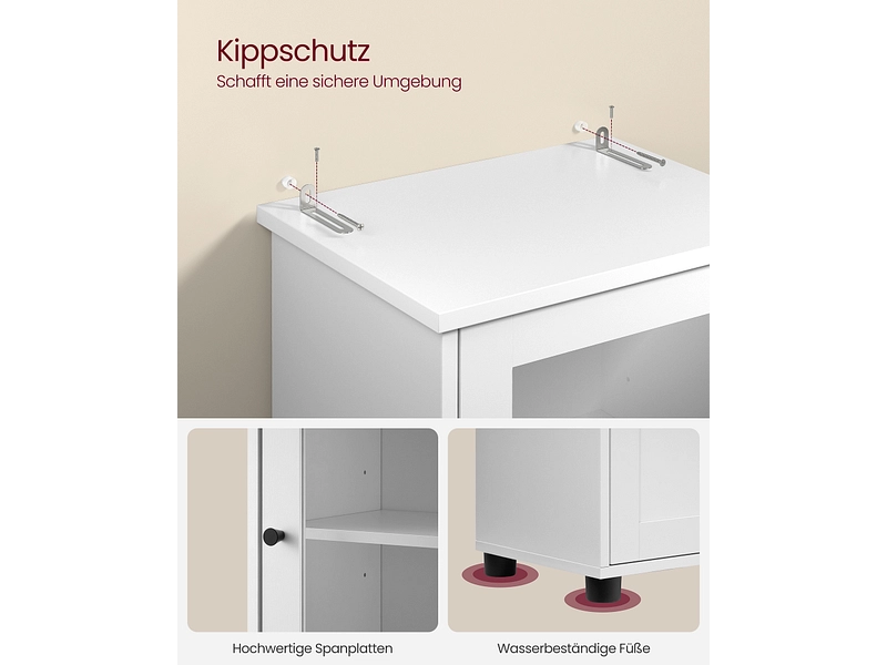 Badezimmer-Aufbewahrungssäule VASAGLE Badezimmer-Aufbewahrungssäule VASAGLE