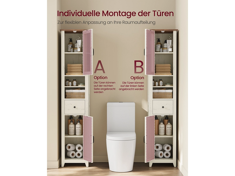 Badezimmer-Aufbewahrungssäule VASAGLE