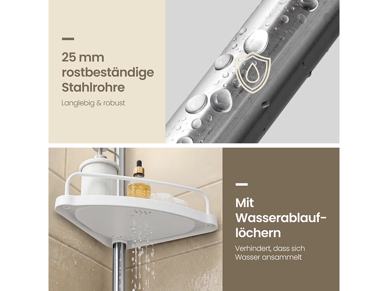 SONGMICS Duschständer wolkenweiss SONGMICS Duschständer wolkenweiss