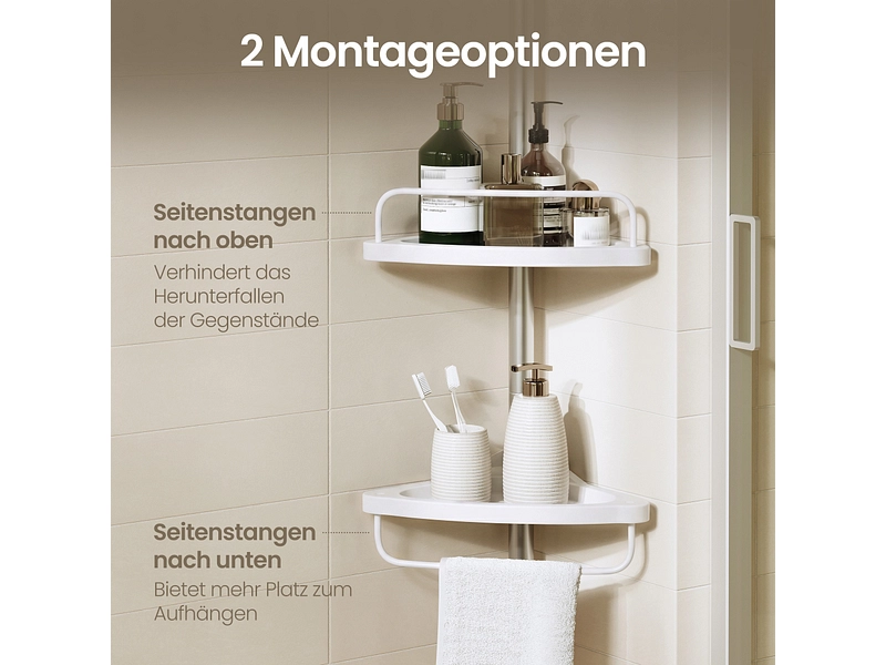 SONGMICS Duschständer wolkenweiss SONGMICS Duschständer wolkenweiss