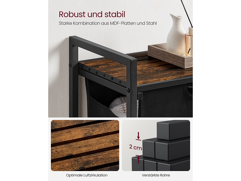 VASAGLE Wäschekorb black
