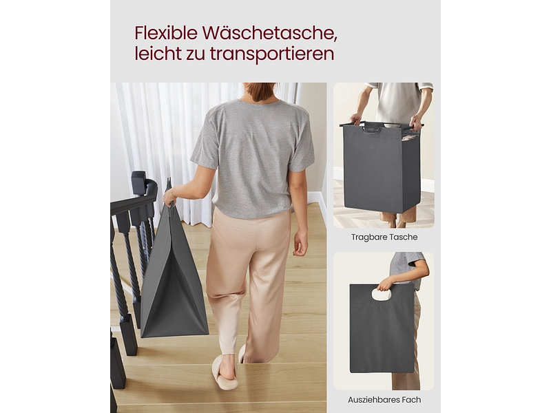 VASAGLE Wäschekorb grau VASAGLE Wäschekorb grau