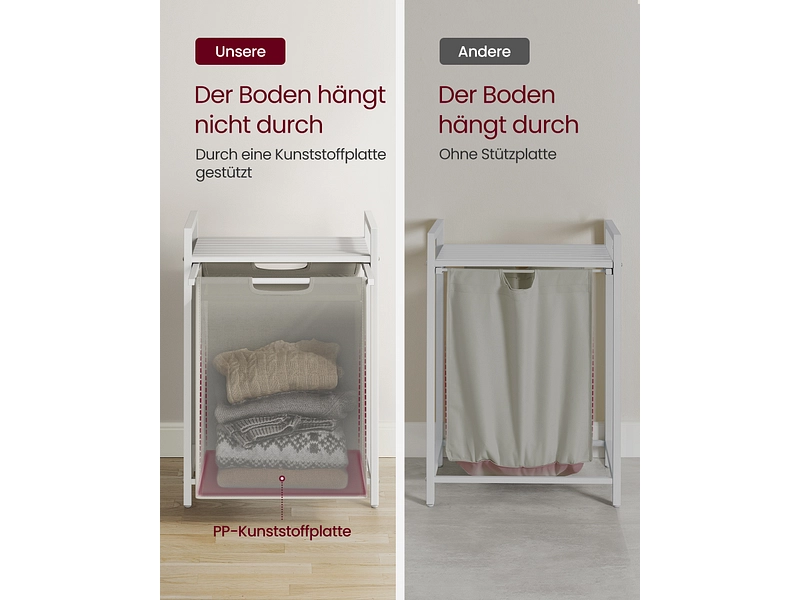 VASAGLE Wäschekorb weiss VASAGLE Wäschekorb weiss