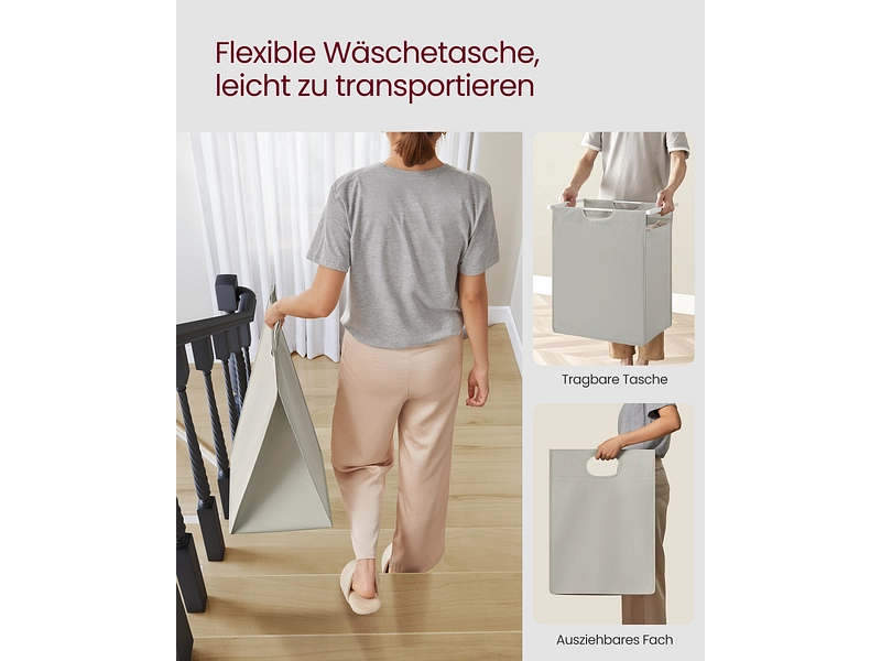 VASAGLE Wäschekorb weiss VASAGLE Wäschekorb weiss