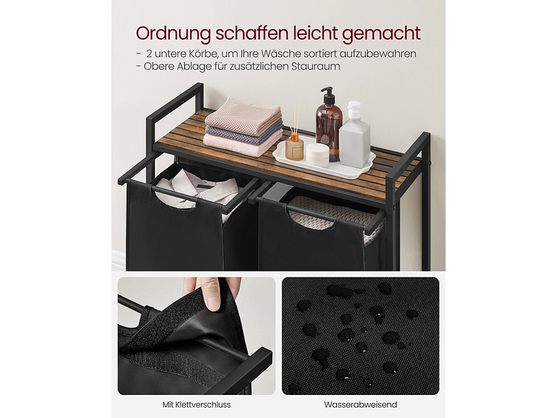 VASAGLE Wäschekorb black VASAGLE Wäschekorb black