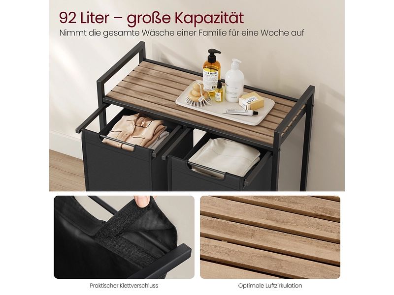 VASAGLE Wäschekorb black VASAGLE Wäschekorb black