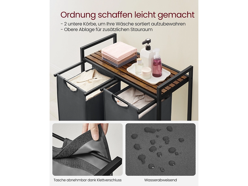 VASAGLE Wäschekorb grau VASAGLE Wäschekorb grau
