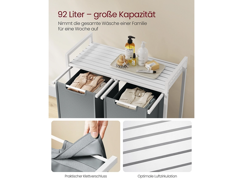 VASAGLE Wäschekorb grau VASAGLE Wäschekorb grau