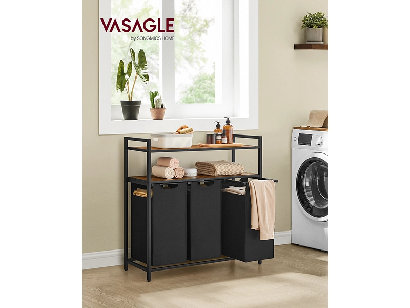 VASAGLE Portabiancheria black
