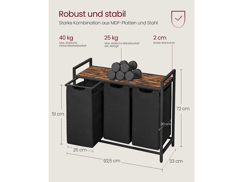 VASAGLE Wäschekorb black VASAGLE Wäschekorb black