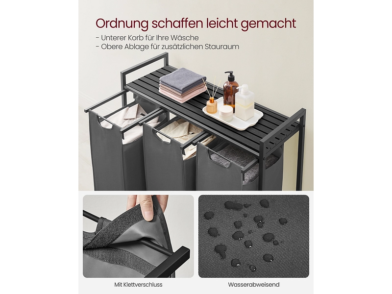 VASAGLE Wäschekorb grau VASAGLE Wäschekorb grau