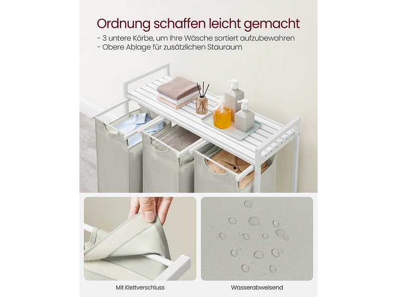 VASAGLE Wäschekorb wolkenweiss VASAGLE Wäschekorb wolkenweiss