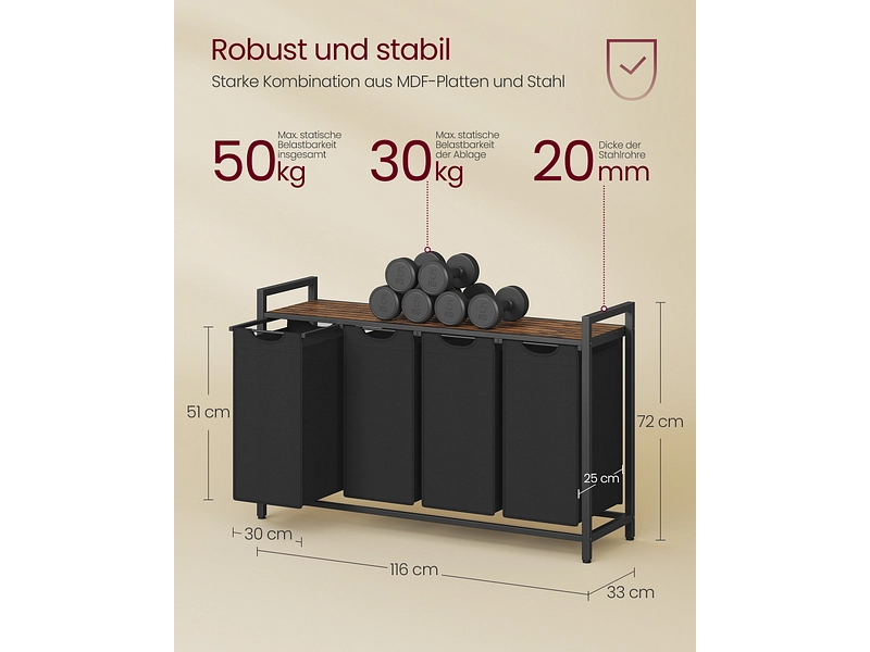 VASAGLE Wäschekorb black VASAGLE Wäschekorb black