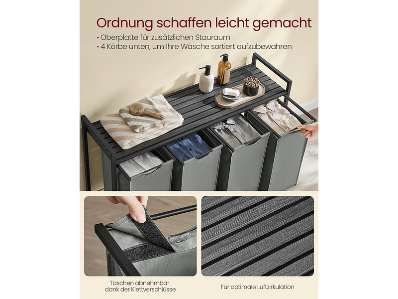 VASAGLE Wäschekorb grau VASAGLE Wäschekorb grau