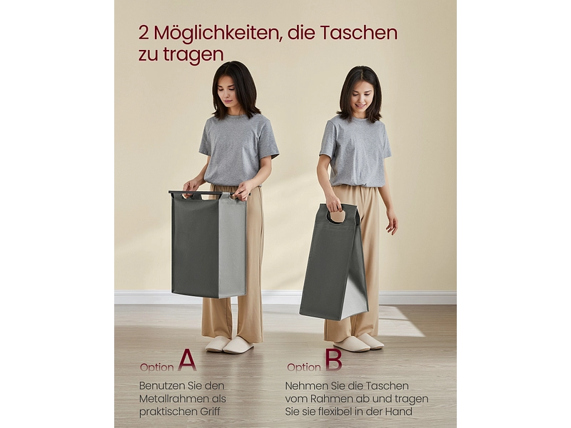 VASAGLE Wäschekorb grau VASAGLE Wäschekorb grau