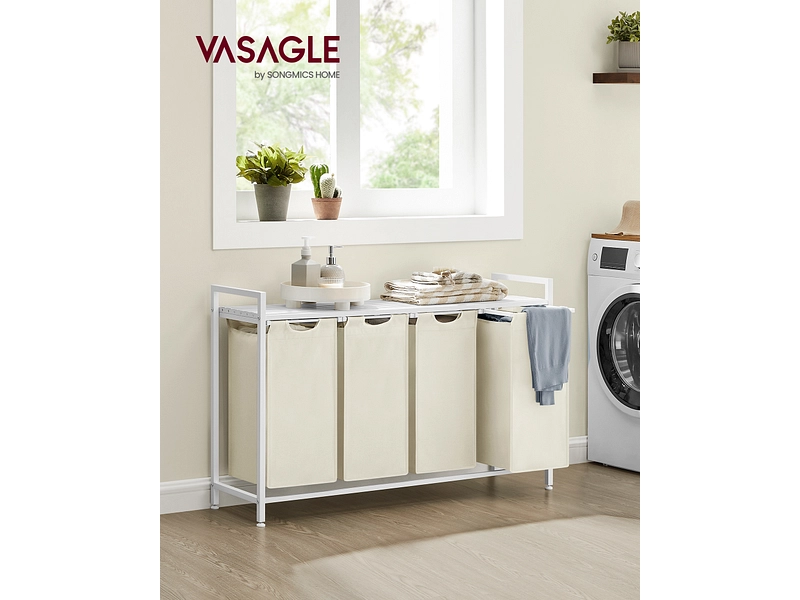 VASAGLE Wäschekorb weiss VASAGLE Wäschekorb weiss