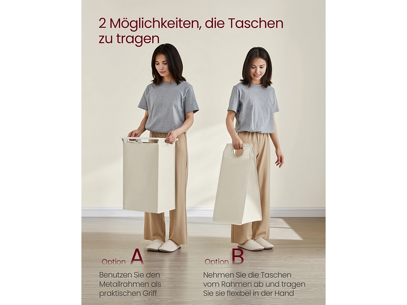 VASAGLE Wäschekorb weiss VASAGLE Wäschekorb weiss