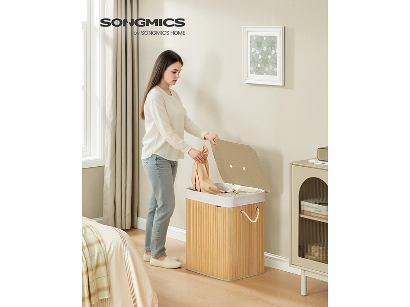 SONGMICS Portabiancheria legno naturale SONGMICS Portabiancheria legno naturale