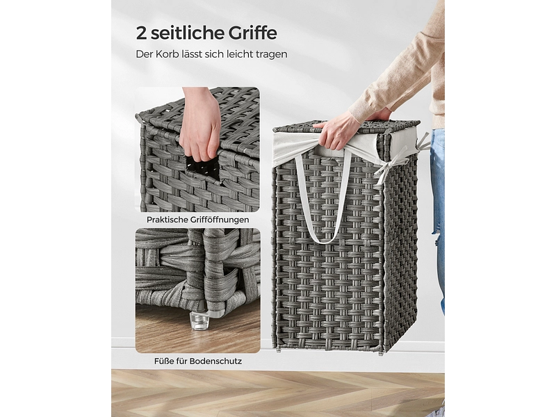 SONGMICS Wäschekorb grau SONGMICS Wäschekorb grau
