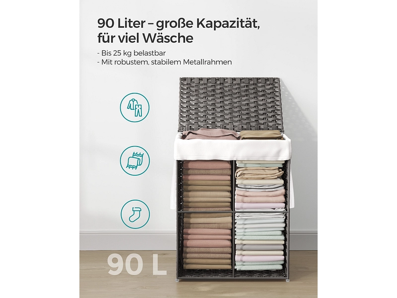 SONGMICS Wäschekorb grau SONGMICS Wäschekorb grau