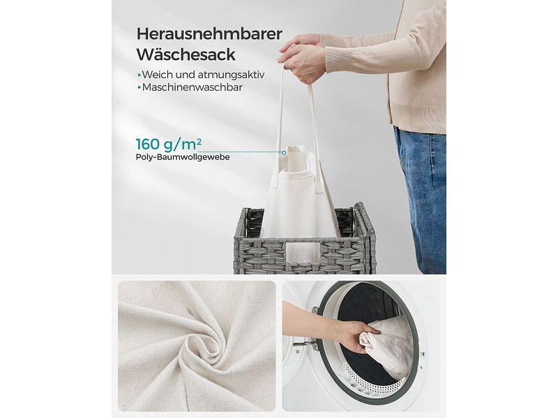 SONGMICS Wäschekorb grau SONGMICS Wäschekorb grau