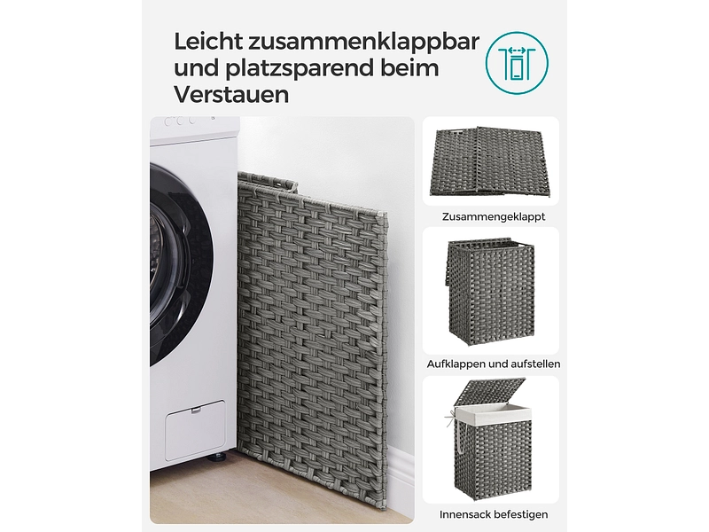 SONGMICS Wäschekorb grau SONGMICS Wäschekorb grau