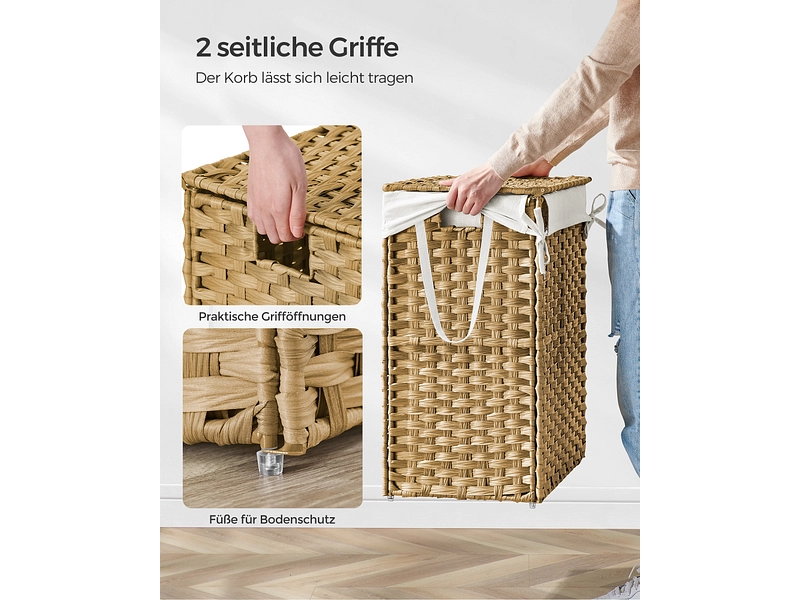 SONGMICS Wäschekorb gelb SONGMICS Wäschekorb gelb