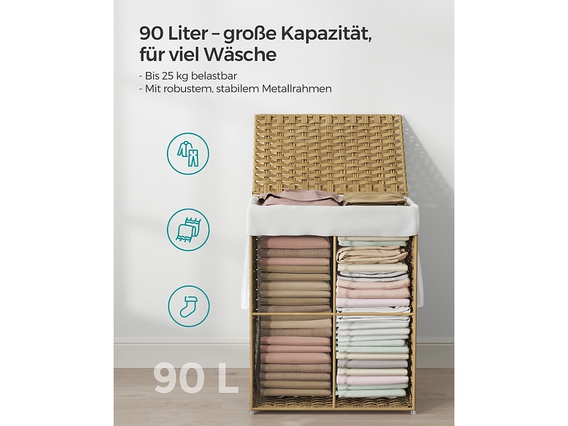 SONGMICS Wäschekorb gelb SONGMICS Wäschekorb gelb