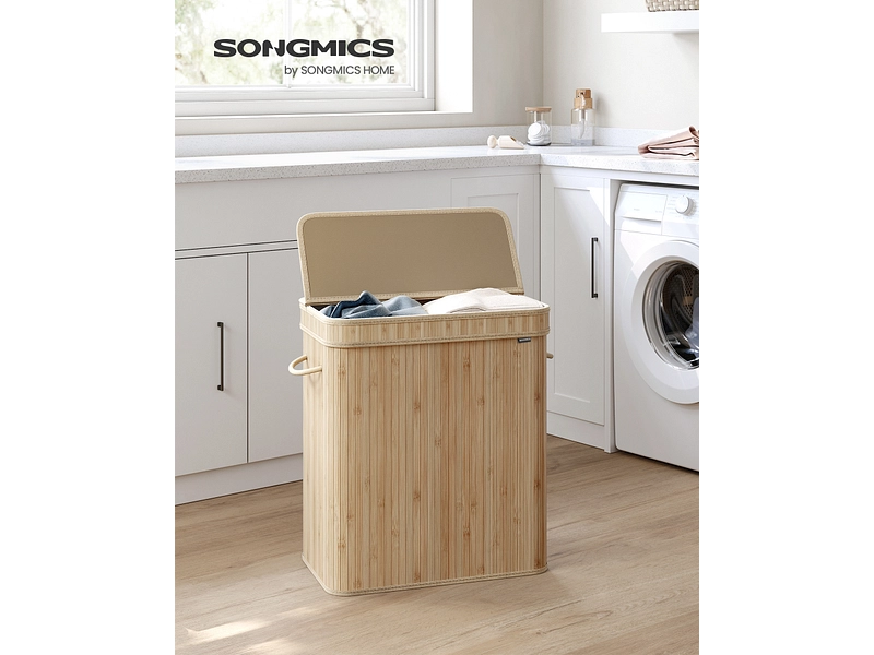 SONGMICS Portabiancheria legno naturale SONGMICS Portabiancheria legno naturale