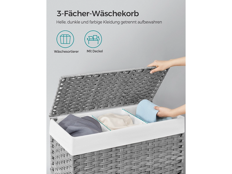 SONGMICS Wäschekorb grau SONGMICS Wäschekorb grau