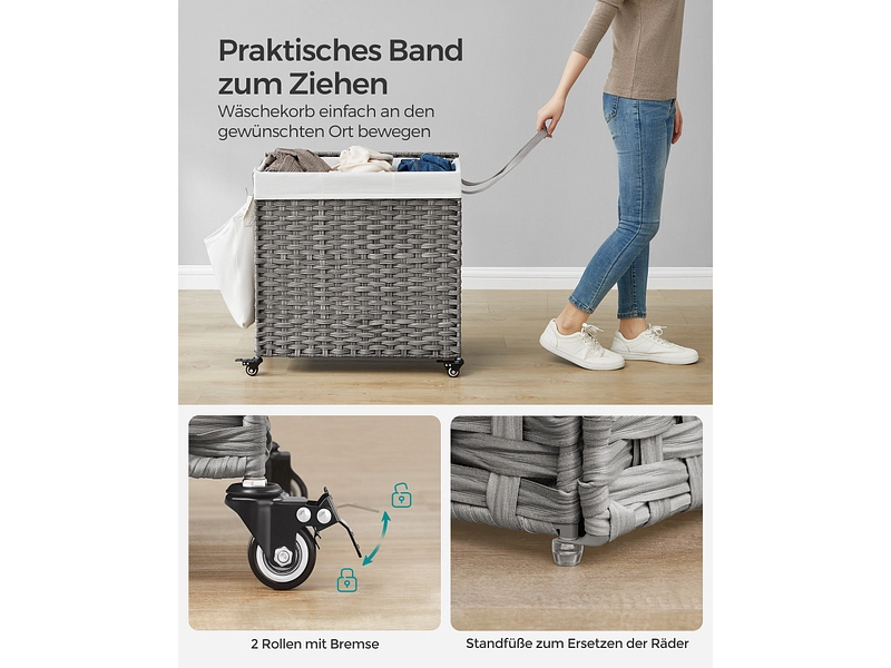 SONGMICS Wäschekorb grau SONGMICS Wäschekorb grau