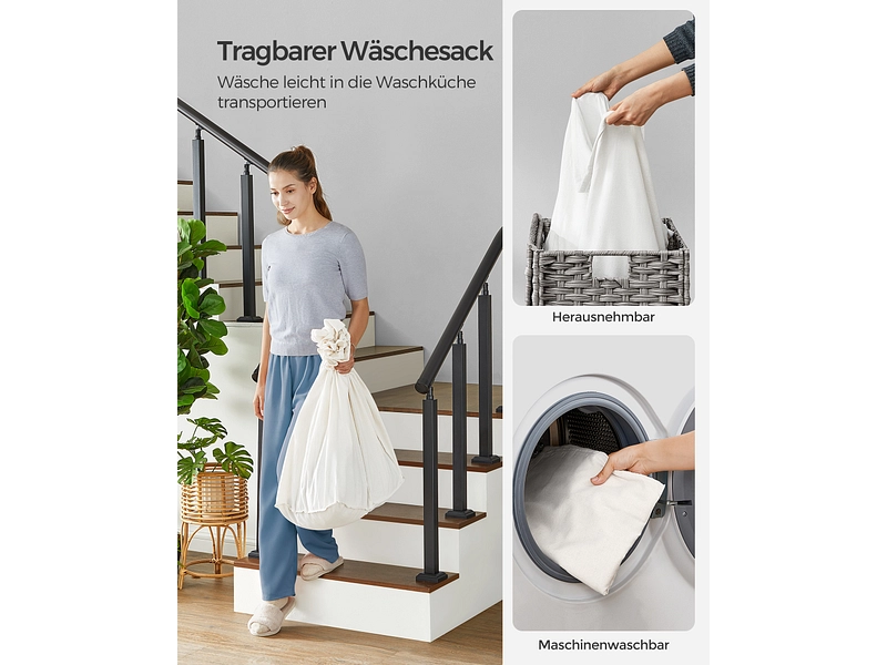 SONGMICS Wäschekorb grau SONGMICS Wäschekorb grau