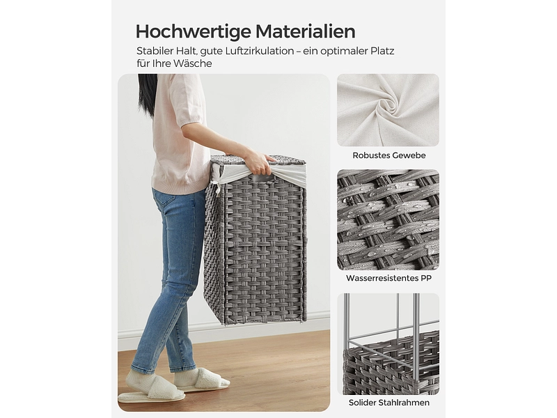 SONGMICS Wäschekorb grau SONGMICS Wäschekorb grau