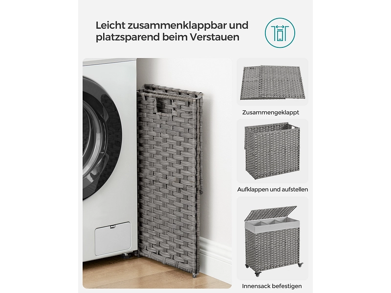 SONGMICS Wäschekorb grau SONGMICS Wäschekorb grau