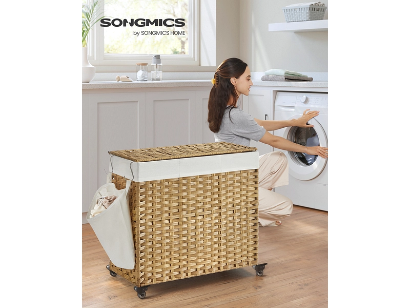 SONGMICS Wäschekorb natürliches holz SONGMICS Wäschekorb natürliches holz