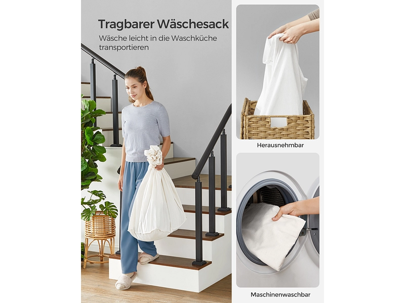 SONGMICS Wäschekorb natürliches holz SONGMICS Wäschekorb natürliches holz