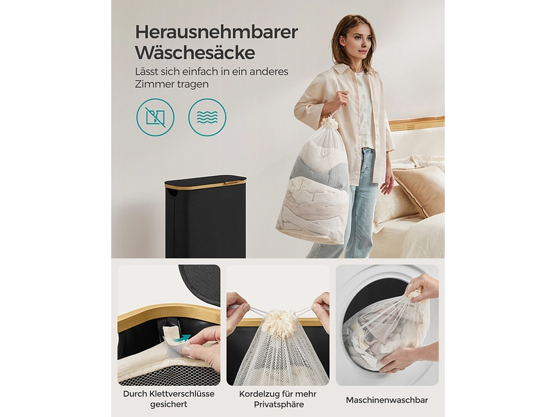 SONGMICS Wäschekorb black SONGMICS Wäschekorb black