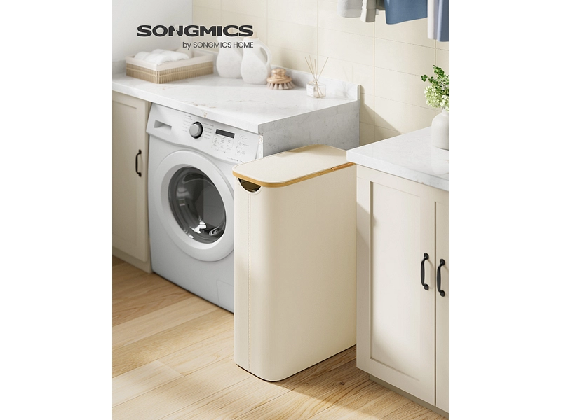 SONGMICS Portabiancheria bianco