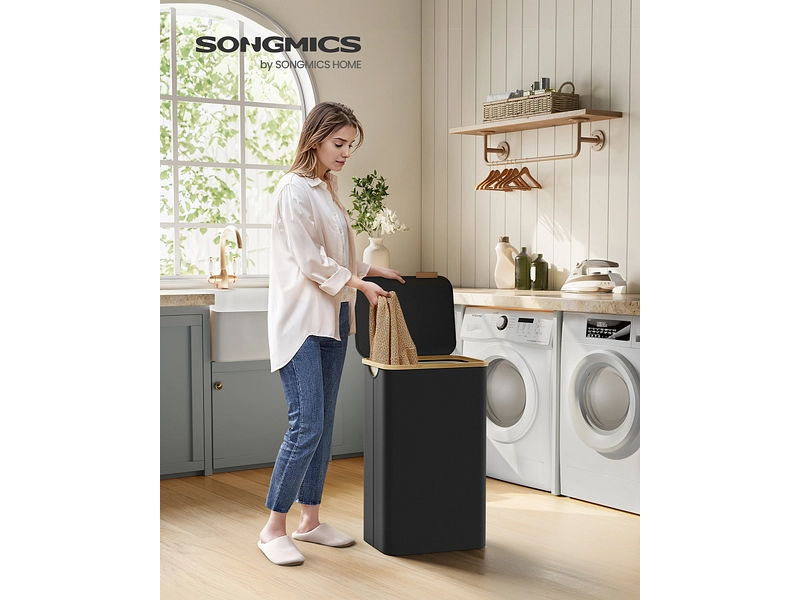 SONGMICS Portabiancheria black