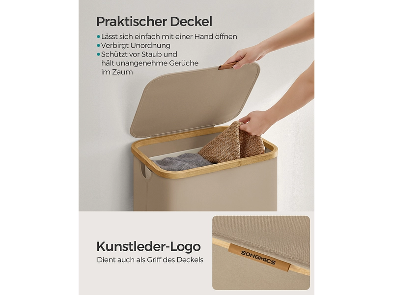 SONGMICS Wäschekorb braun SONGMICS Wäschekorb braun