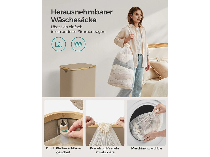 SONGMICS Wäschekorb braun SONGMICS Wäschekorb braun