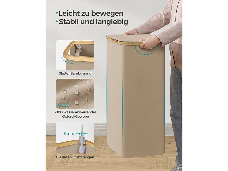 SONGMICS Wäschekorb braun SONGMICS Wäschekorb braun