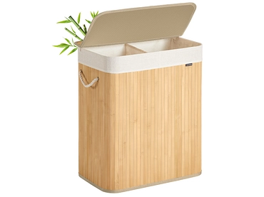 SONGMICS Portabiancheria legno naturale