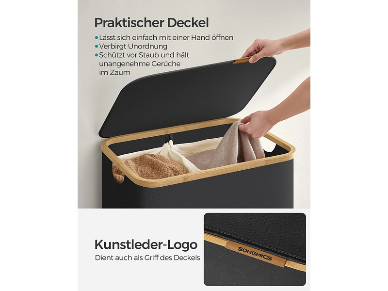 SONGMICS Wäschekorb black SONGMICS Wäschekorb black