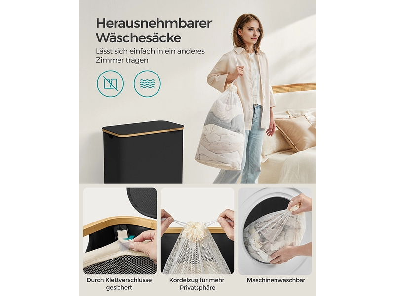 SONGMICS Wäschekorb black SONGMICS Wäschekorb black