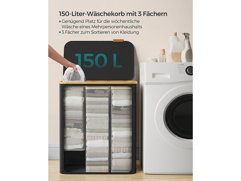 SONGMICS Wäschekorb black SONGMICS Wäschekorb black
