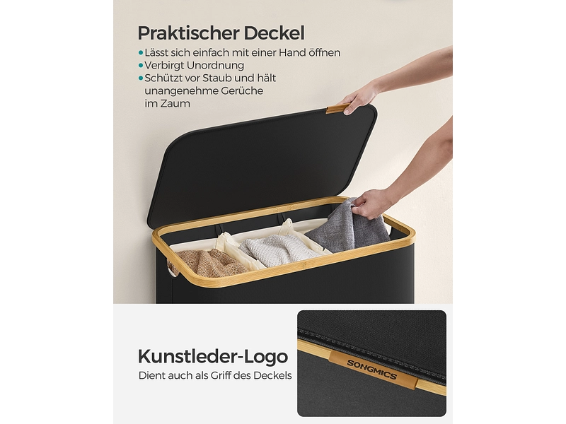SONGMICS Wäschekorb black SONGMICS Wäschekorb black