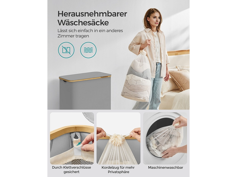 SONGMICS Wäschekorb grau SONGMICS Wäschekorb grau