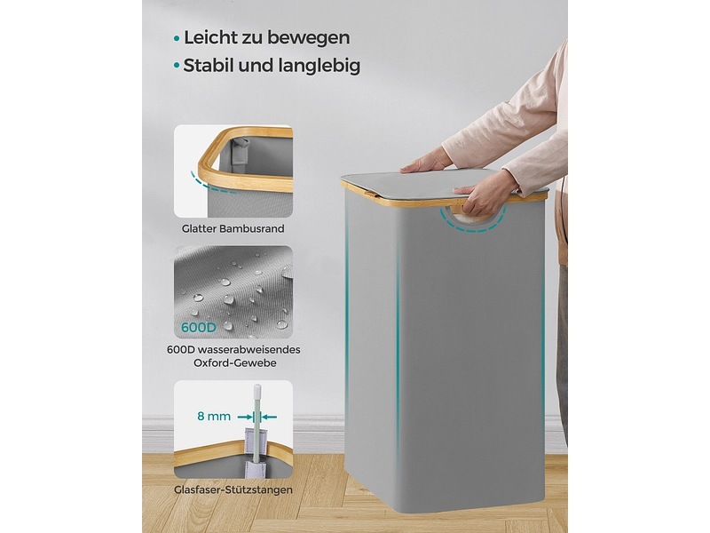 SONGMICS Wäschekorb grau SONGMICS Wäschekorb grau