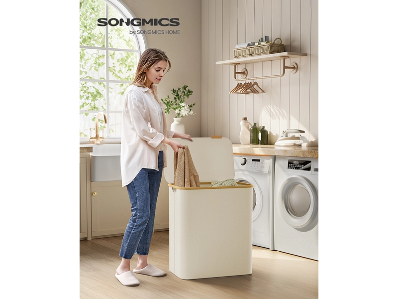 SONGMICS Portabiancheria bianco SONGMICS Portabiancheria bianco